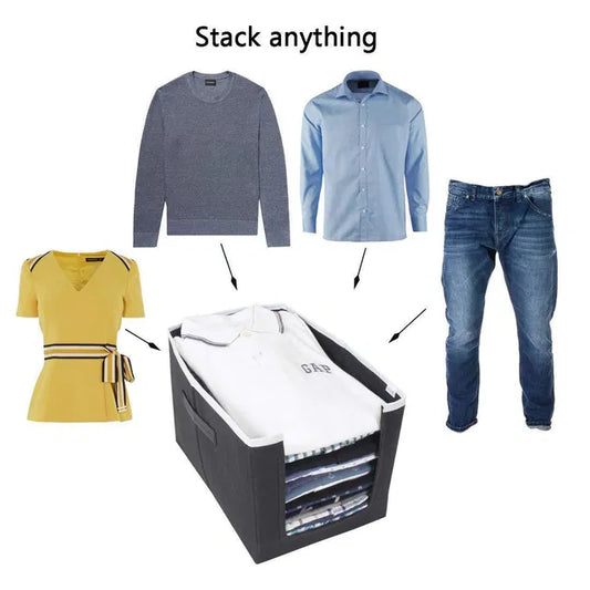 Closet Organizer-Foldable Shirts and Clothing Organizer Box (Pack of 3)