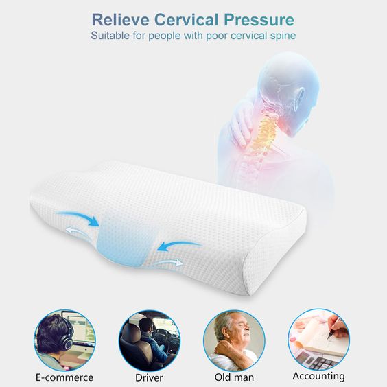 Memory Foam Solid Orthopedic Pillow for Neck & Shoulder Support - Needify