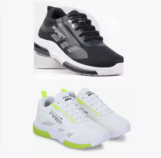 Men’s Lightweight Running Shoes – Breathable Sports Sneakers for Gym, Walking & Casual Wear (Pack of 2)
