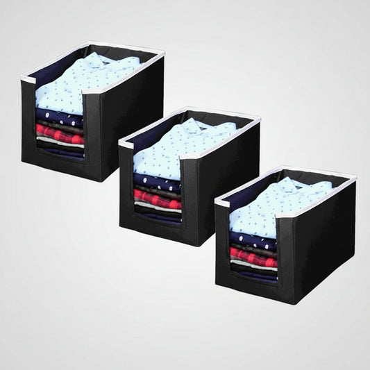 Closet Organizer-Foldable Shirts and Clothing Organizer Box (Pack of 3)