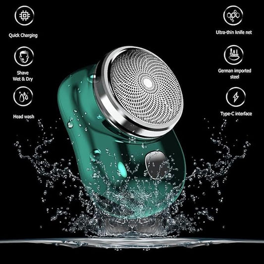 Rechargeable mini electric shaver with precision floating blade for convenient daily grooming and travel
