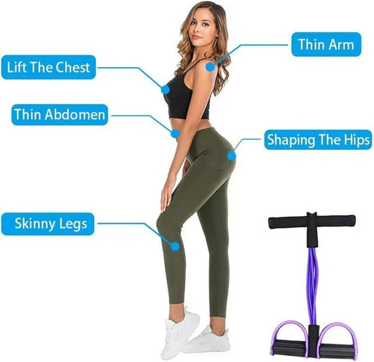 Multi Tube Pedal Resistance Band for Full Body Home Workout & Fitness - Needify