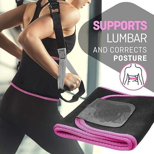 Adjustable Waist Trimmer Belt for Men & Women – Sweat Belt for Belly Fat Support & Workout ( Pack of 2 )