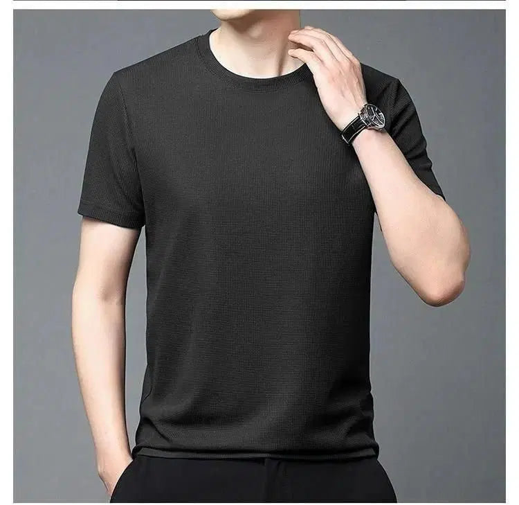 Men’s Plain Round Neck T-Shirt | Stylish Solid Color Cotton Blend T-Shirts for Daily Wear (Pack of 4)