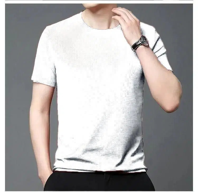 Men’s Plain Round Neck T-Shirt | Stylish Solid Color Cotton Blend T-Shirts for Daily Wear (Pack of 4)