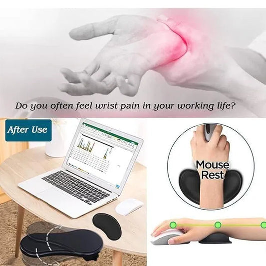 Adjustable Desk Arm/Wrist Rest Pad – Ergonomic Arm Support for Keyboard & Mouse
