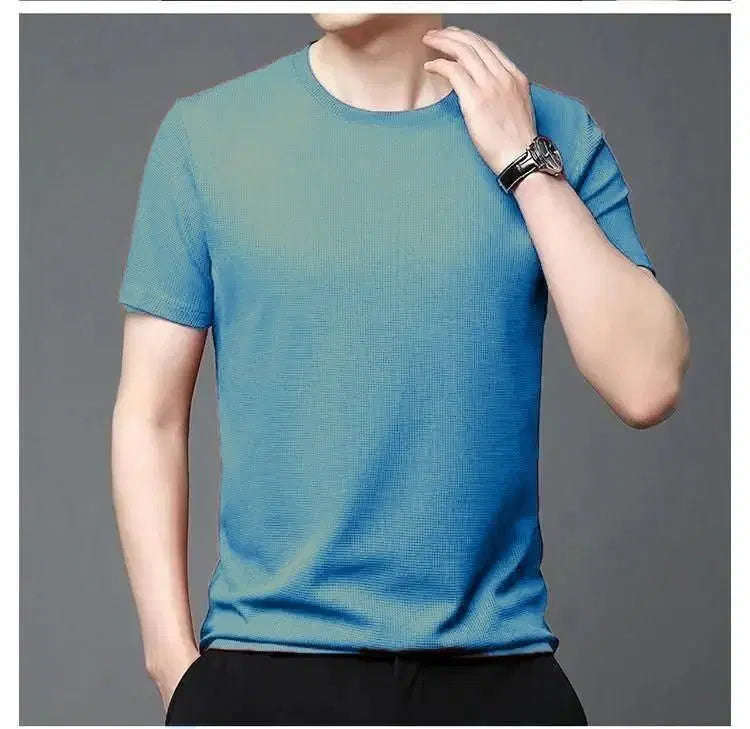 Men’s Plain Round Neck T-Shirt | Stylish Solid Color Cotton Blend T-Shirts for Daily Wear (Pack of 4)